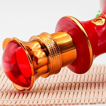 定制一斤裝花瓶形噴涂酒瓶 紅色釉烤金字 內(nèi)容可設(shè)計(jì)鄆城酒瓶